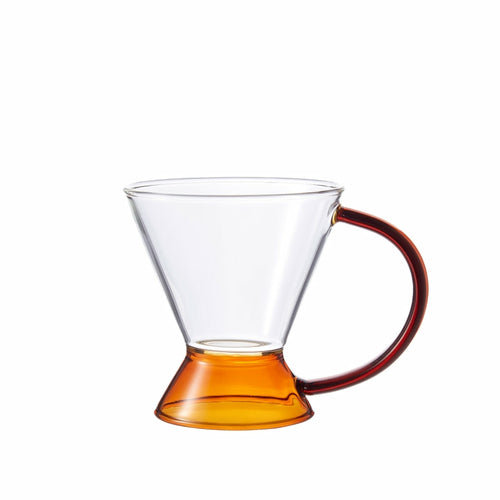 Elegant Amber Glass Teapot and Cups Set