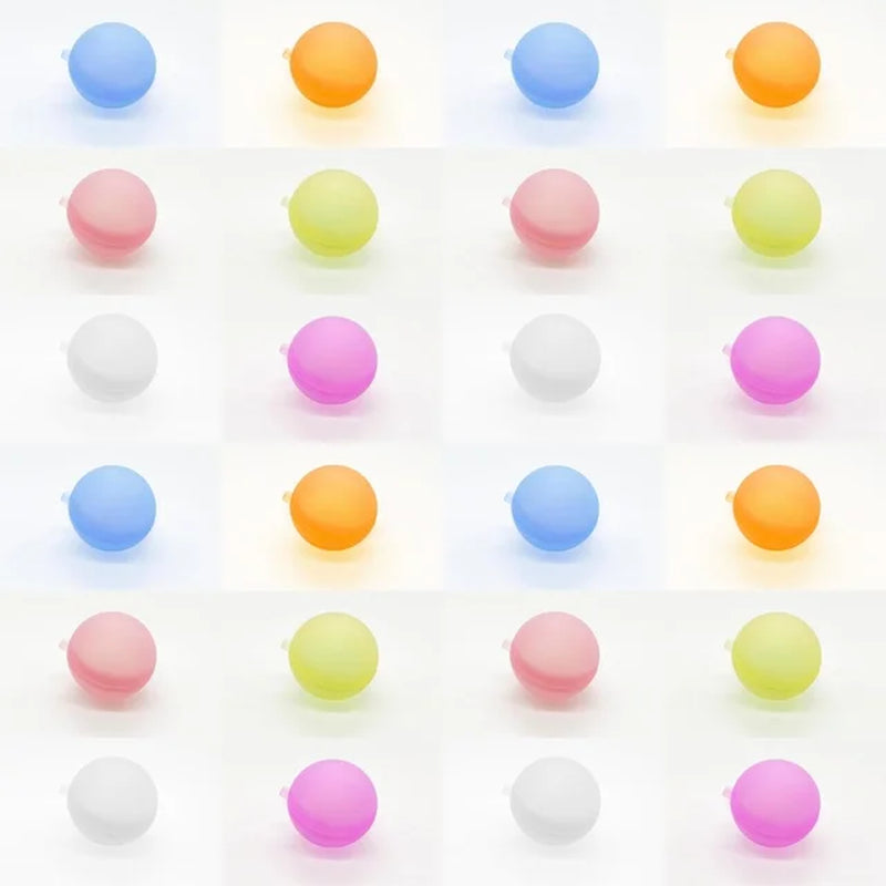 Reusable Water Bomb Splash Balls for Kids, Refillable Water Balloon, Quick Fill, Self Sealing, Swimming Pool