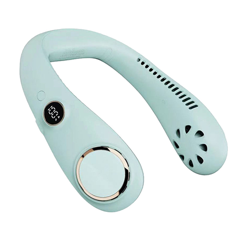 Portable Hanging Neck Fan 5000Mah USB Rechargeable Bladeless Mute Sports Fans Summer Outdoor Air Cooling Wearable Neckband Fan