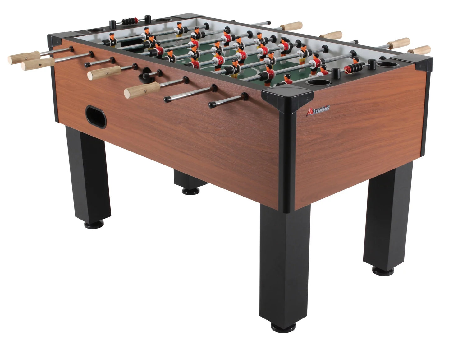 Gladiator 56" Foosball Table with Internal Ball Return System and Ball Entry and Integrated Cup Holders