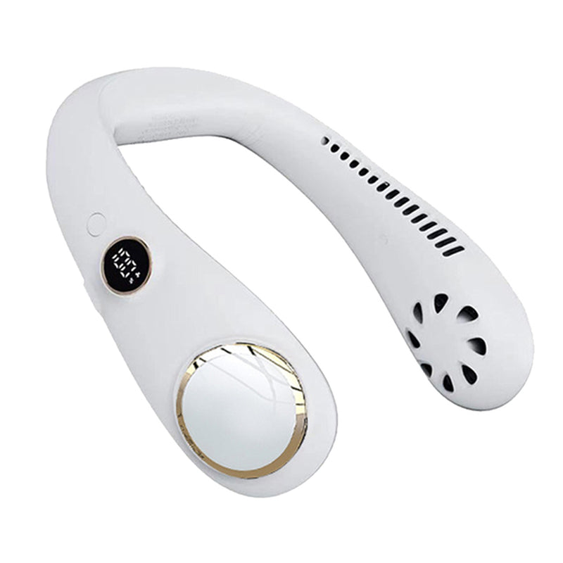 Portable Hanging Neck Fan 5000Mah USB Rechargeable Bladeless Mute Sports Fans Summer Outdoor Air Cooling Wearable Neckband Fan