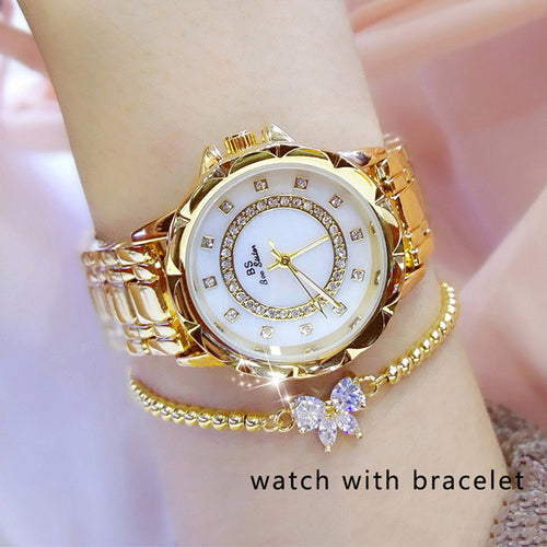 Luxurious Crystal-Accented Women's Fashion Watch