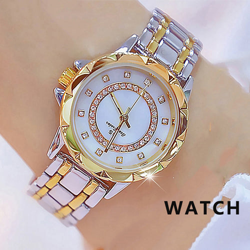 Luxurious Crystal-Accented Women's Fashion Watch
