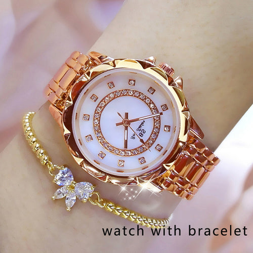 Luxurious Crystal-Accented Women's Fashion Watch