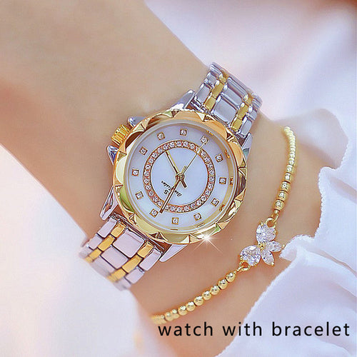 Luxurious Crystal-Accented Women's Fashion Watch