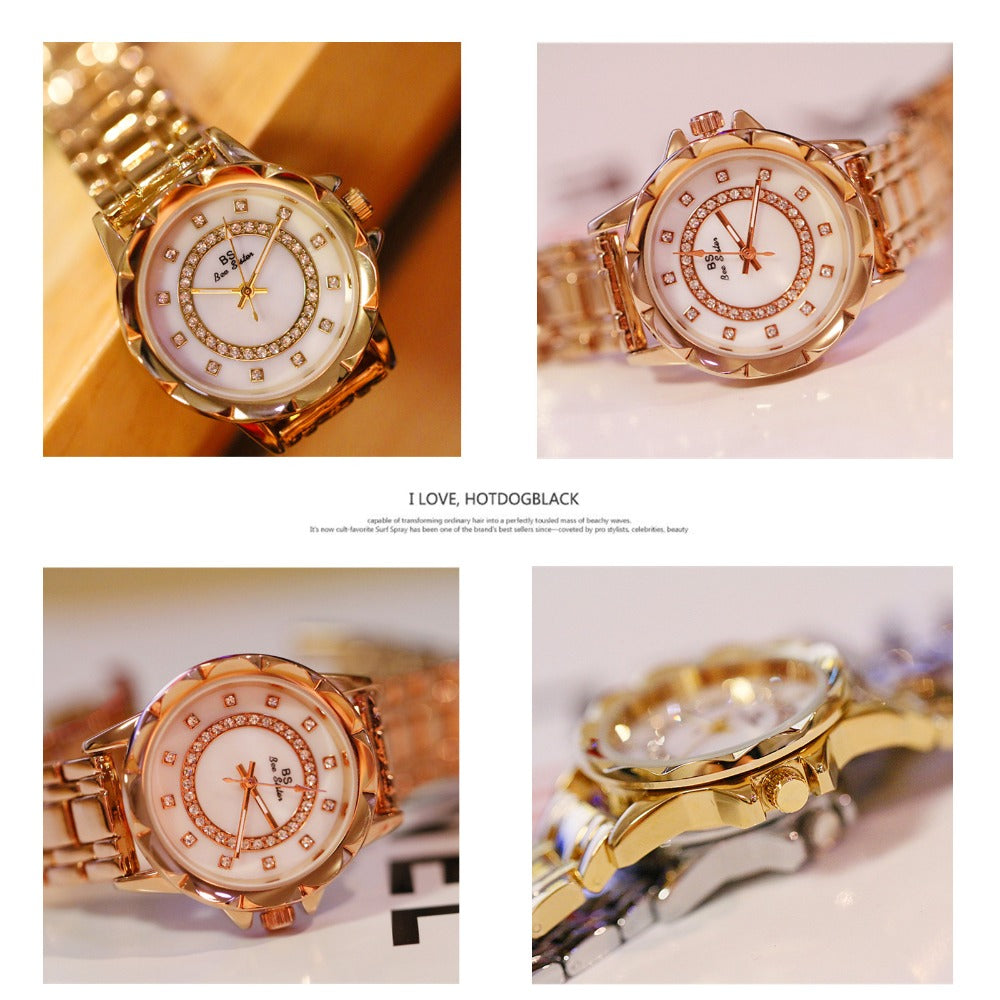 Luxurious Crystal-Accented Women's Fashion Watch