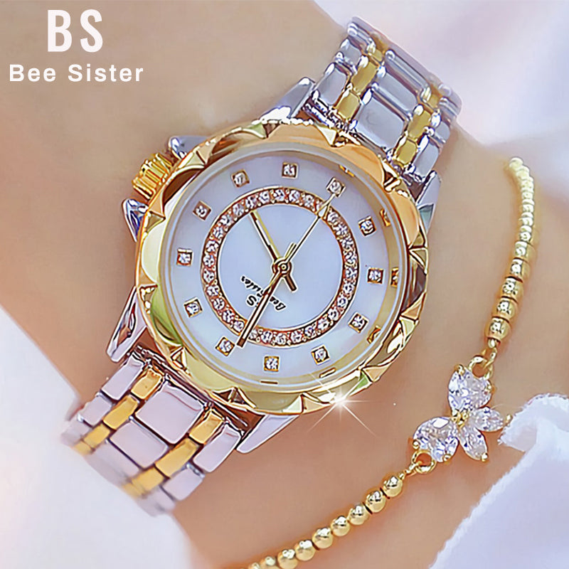 Luxurious Crystal-Accented Women's Fashion Watch