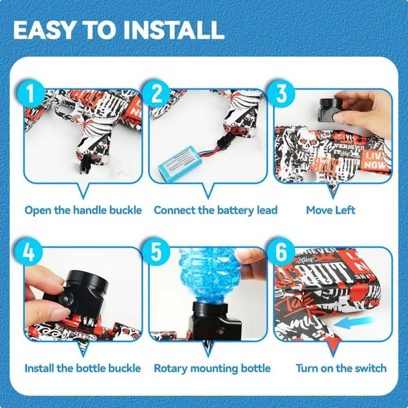 Electric Gel Ball Blaster Surge - Extended 100+ Foot Range - Toy Gel Ball Blasters with Water Based Beads - Automatic Modes - Outdoor Games & Toys