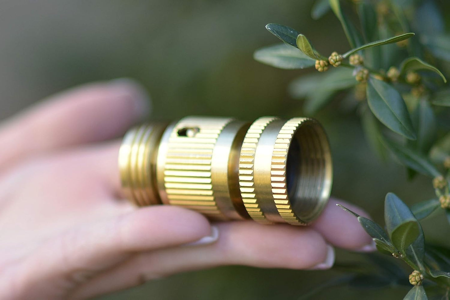 Garden Hose Quick Connector Set Solid Brass 3/4 Inch GHT Water Fitings Thread Easy Connect No-Leak Male Female Value (10, Internal Thread Quick Connector) IQC-10