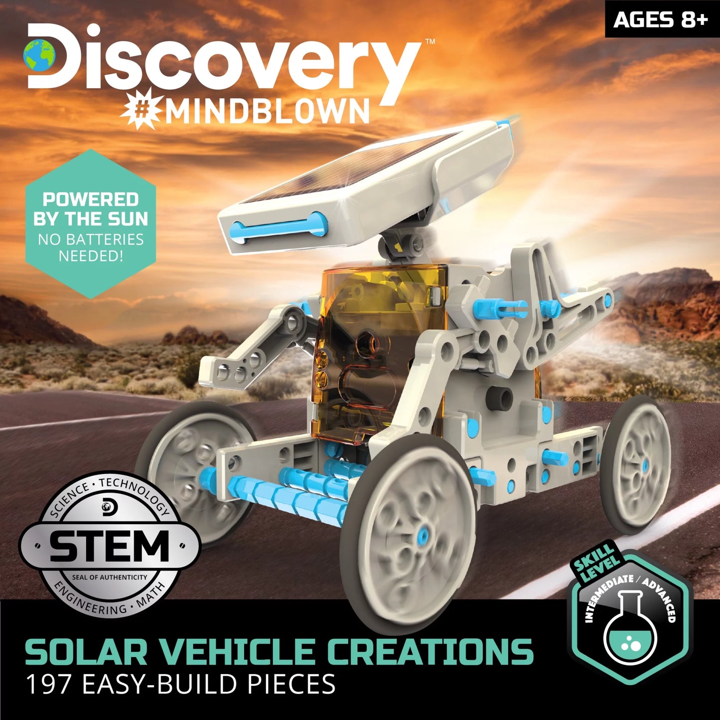(2 Pack)  STEM 12-In-1 Solar Robot Creation 190-Piece Kit, Kids & Teens