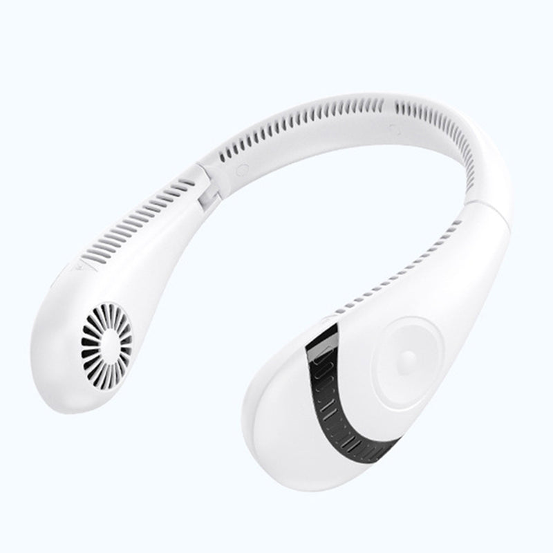 Portable Hanging Neck Fan 5000Mah USB Rechargeable Bladeless Mute Sports Fans Summer Outdoor Air Cooling Wearable Neckband Fan