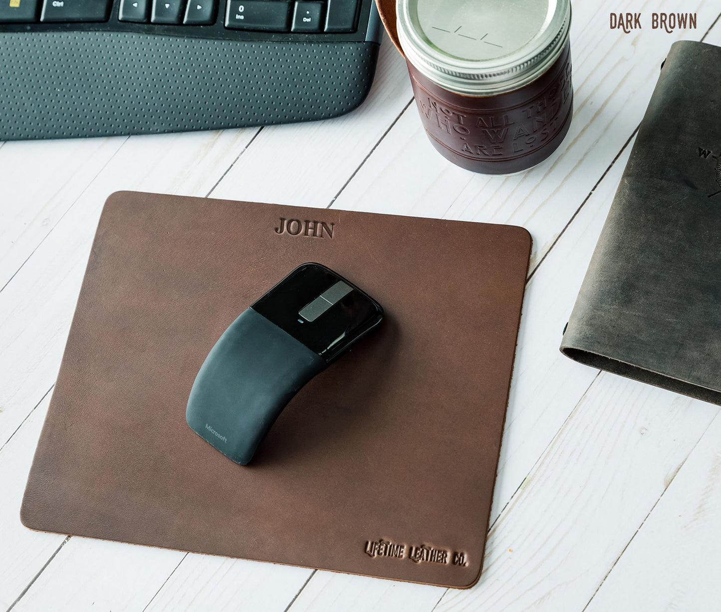 Leather Mouse Pad – Handcrafted Full-Grain Leather Desk Mat