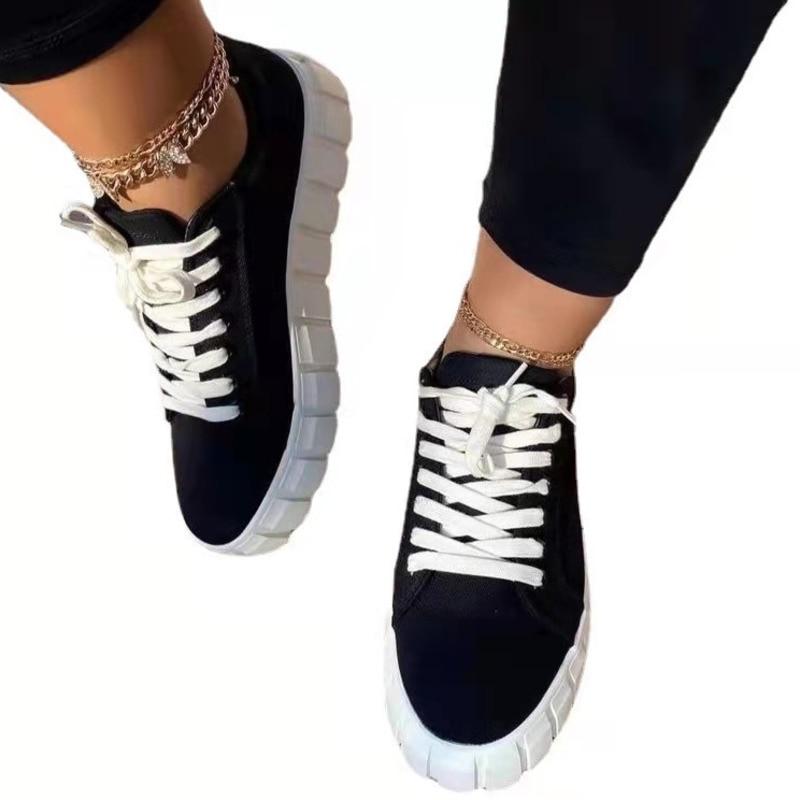Women's Chunky Sole Tie-Dye and Black Sneakers