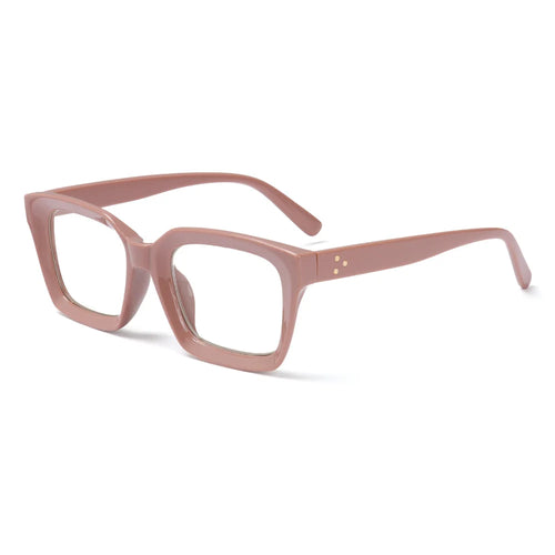 Bold Square Oversized Glasses for Women - Fashionable Clear Lens
