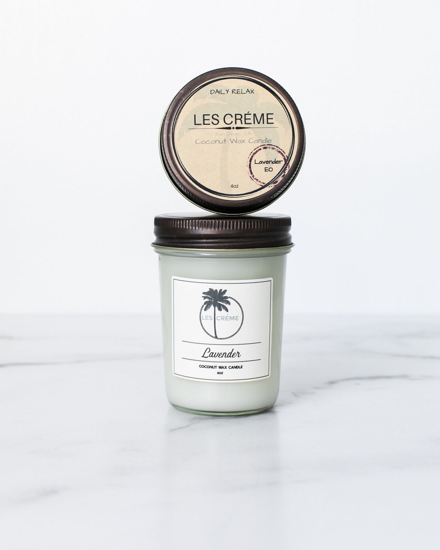 Les Crème Lavender Coconut Wax Candle – Aromatherapy Candle