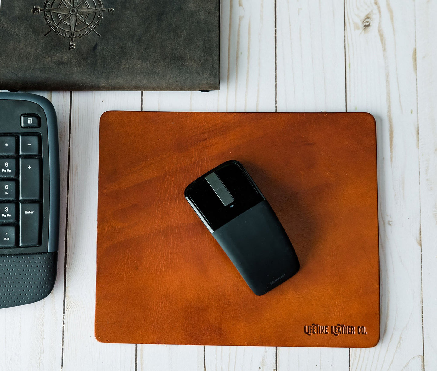 Leather Mouse Pad – Handcrafted Full-Grain Leather Desk Mat