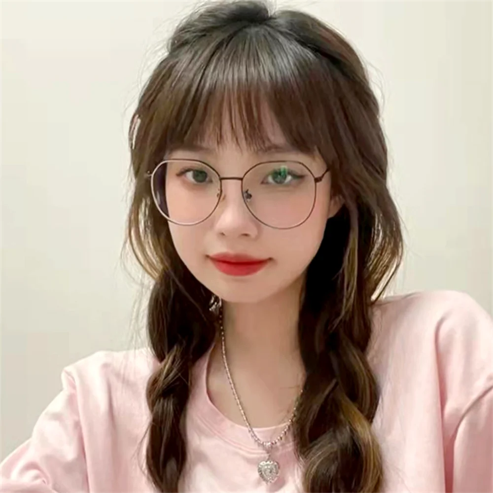 Round Metal Frame Glasses for Women - Retro Clear Lens Eyewear