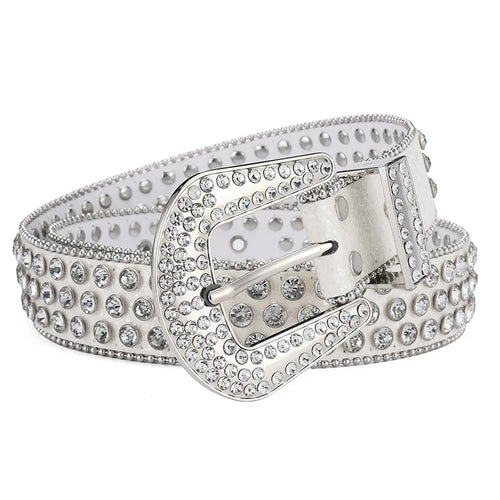 Women's Western Rhinestone Embellished Belt - Cowboy Belt