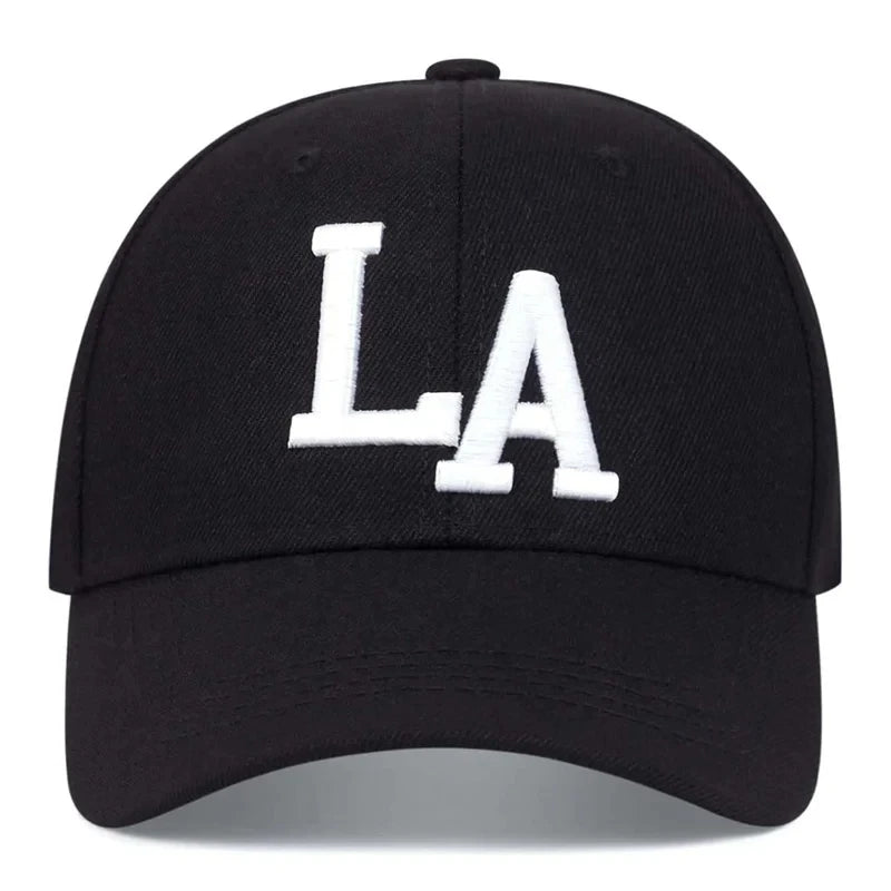 LA Embroidered Baseball Cap - Adjustable Snapback Hat for Men & Women