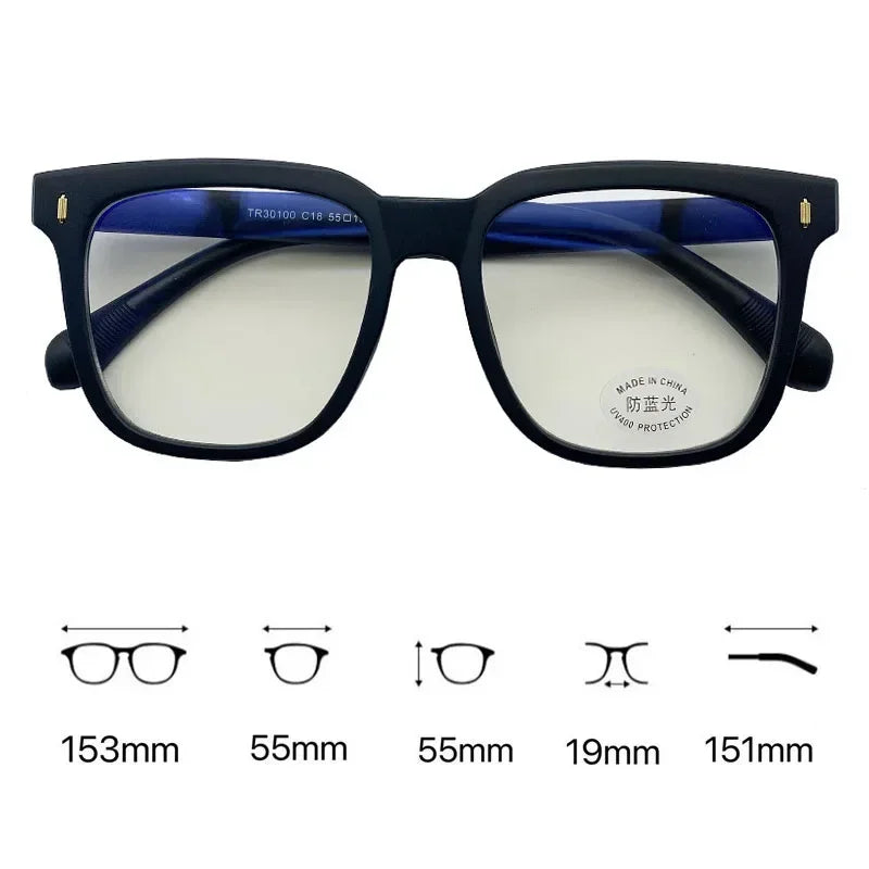 Square Anti-Blue Light Glasses for Women & Men - Fashionable