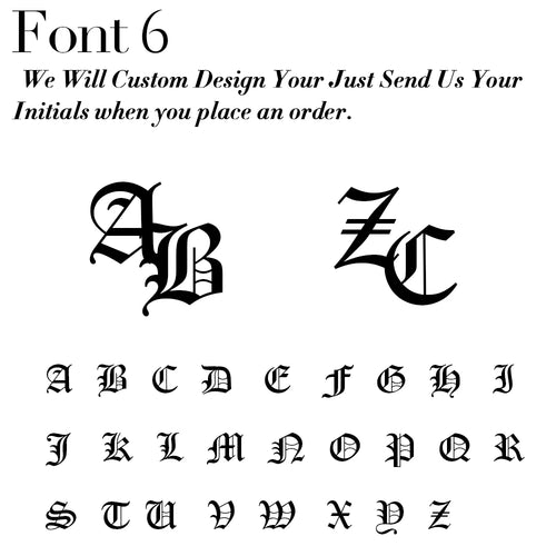 Customize Name Initials Brooch Stainless Steel Men's Personalize