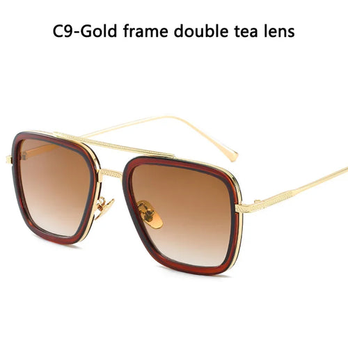 Tony Stark-Inspired Square Sunglasses for Men & Women