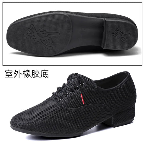 Breathable Mesh Ballroom Dance Shoes for Men - Lightweight