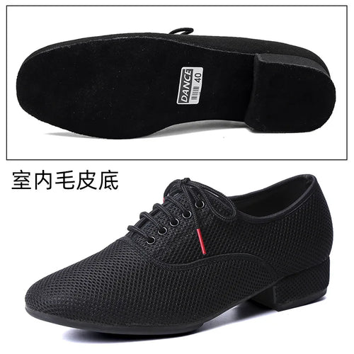 Breathable Mesh Ballroom Dance Shoes for Men - Lightweight