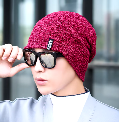 Men's Slouchy Knit Beanie – Warm, Stylish, and Versatile Hat in Multiple Colors
