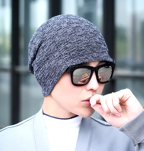 Men's Slouchy Knit Beanie – Warm, Stylish, and Versatile Hat in Multiple Colors