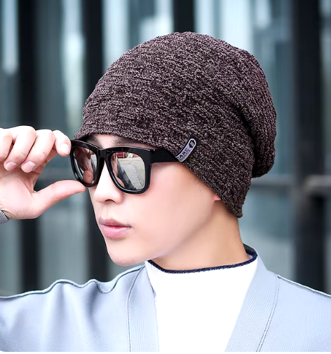 Men's Slouchy Knit Beanie – Warm, Stylish, and Versatile Hat in Multiple Colors