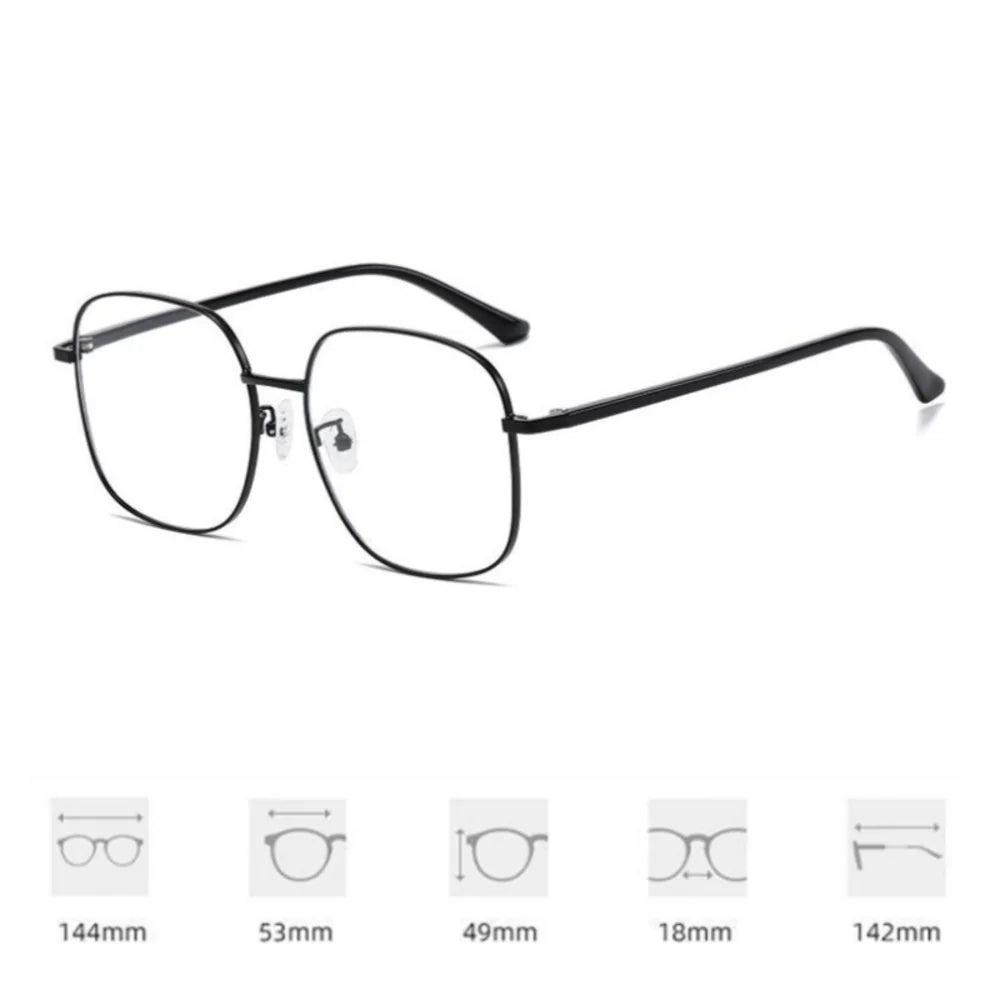Round Metal Frame Glasses for Women - Retro Clear Lens Eyewear