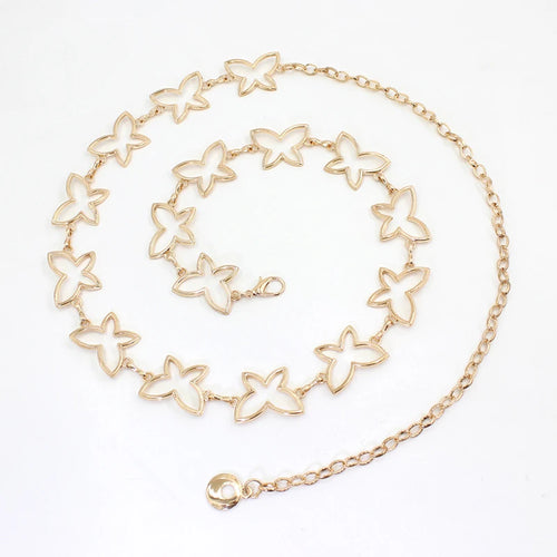 Women's Greek Key Lion Head Chain Belt – Luxurious Metal Waist Belt