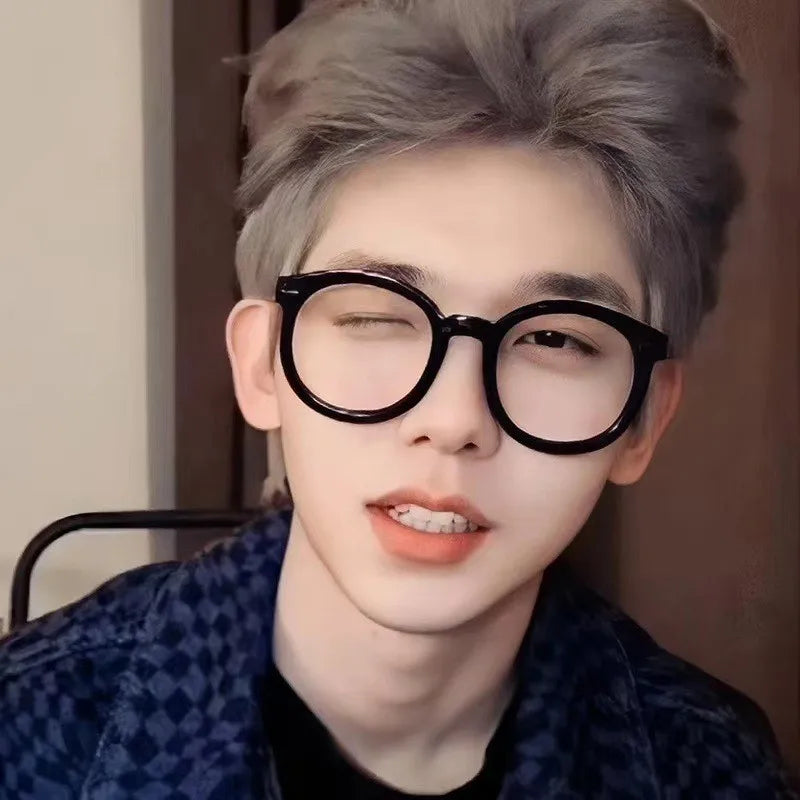 Round Oversized Glasses for Women - Bold Clear Lens Fashion Eyewear