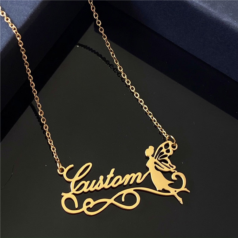 Stainless Steel Customized Name Necklaces for Women Personalized