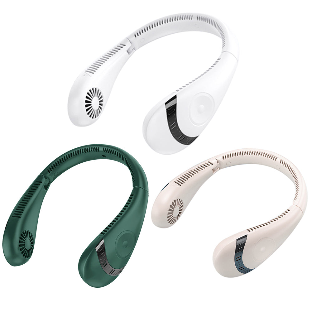 Portable Hanging Neck Fan 5000Mah USB Rechargeable Bladeless Mute Sports Fans Summer Outdoor Air Cooling Wearable Neckband Fan