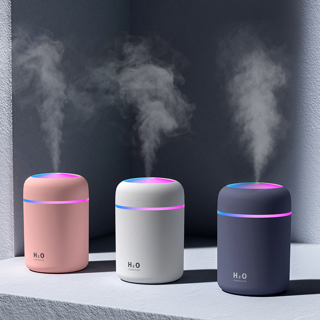 Portable H2O Ultrasonic Humidifier with Colorful LED Lights