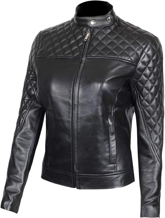 Women Leather Jacket - Real Lambskin Leather Jackets for Women