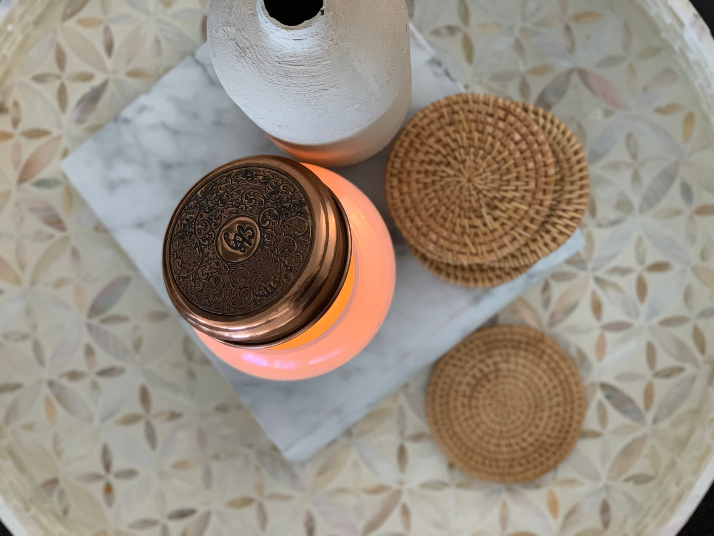 Handwoven Rattan Coasters – Natural Round Wicker
