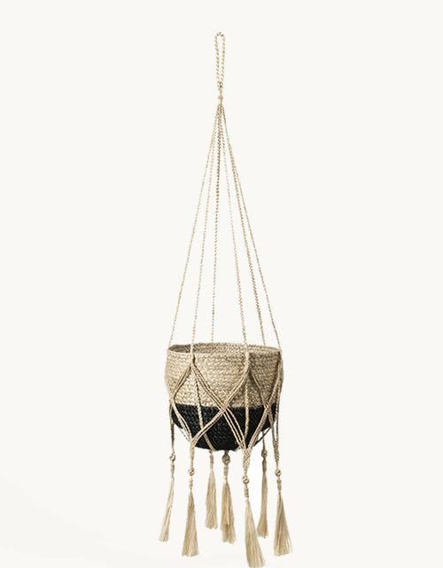 Load image into Gallery viewer, Handwoven Macramé Hanging Planters – Boho Style Jute and Cotton Plant
