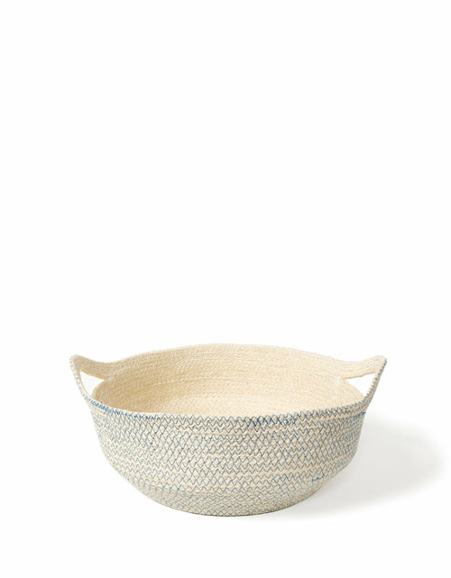 Load image into Gallery viewer, Round Woven Storage Baskets with Handles – Handcrafted Cotton Rope
