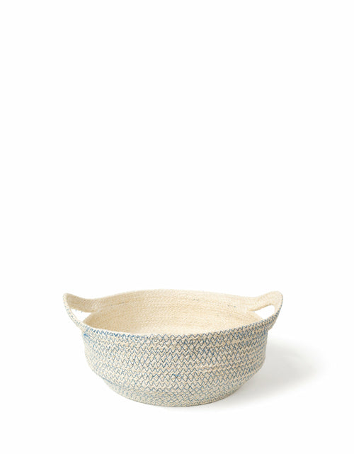 Load image into Gallery viewer, Round Woven Storage Baskets with Handles – Handcrafted Cotton Rope
