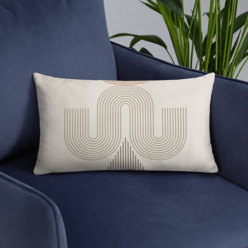 Load image into Gallery viewer, Modern Geometric Throw Pillow with Minimalist Abstract Design
