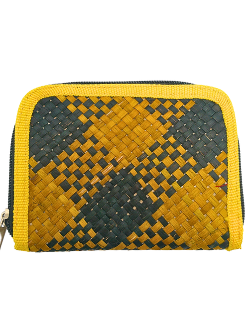 Load image into Gallery viewer, Eco-Friendly Handcrafted Buri Wallet with Zipper - Stylish and Sustainable
