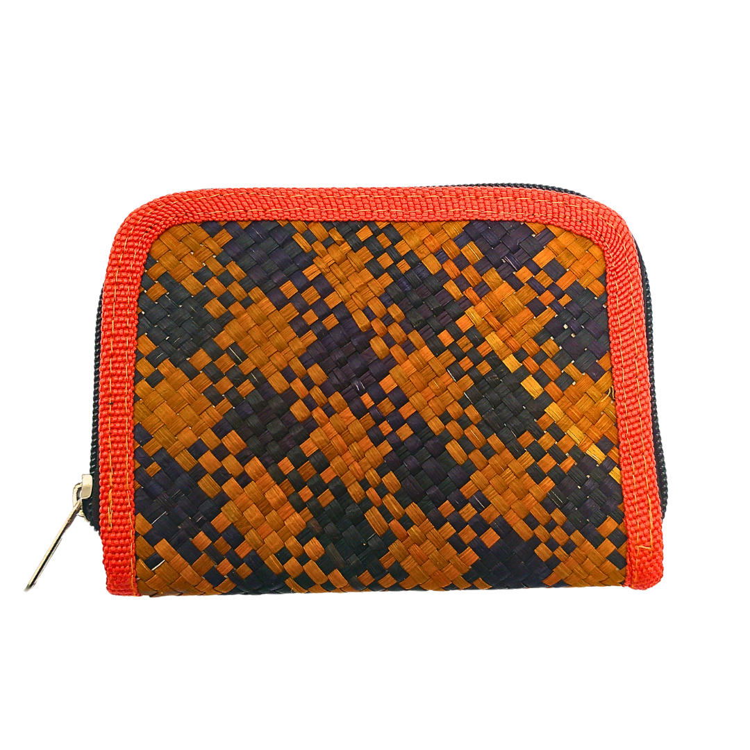 Eco-Friendly Handcrafted Buri Wallet with Zipper - Stylish and Sustainable