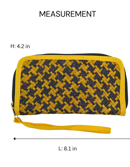 Load image into Gallery viewer, Handwoven Buri Wallet Purse | Eco-Friendly Straw Clutch
