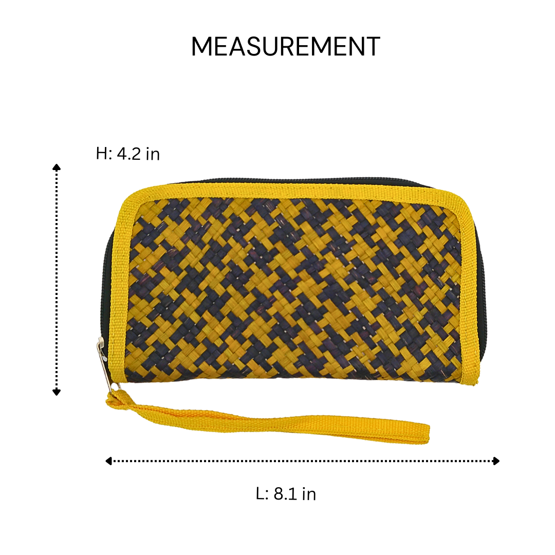 Handwoven Buri Wallet Purse | Eco-Friendly Straw Clutch