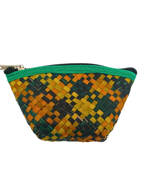 Load image into Gallery viewer, Colorful Handwoven Buri Coin Purse with Zipper - Eco-Friendly and Stylish
