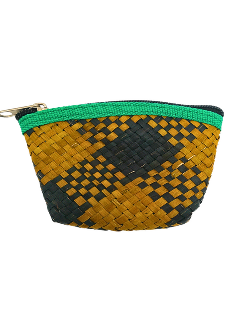 Load image into Gallery viewer, Colorful Handwoven Buri Coin Purse with Zipper - Eco-Friendly and Stylish
