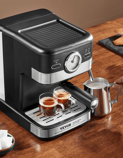 Load image into Gallery viewer, VEVOR Espresso Machine, 15 Bar Semi-Automatic Espresso Maker with Milk
